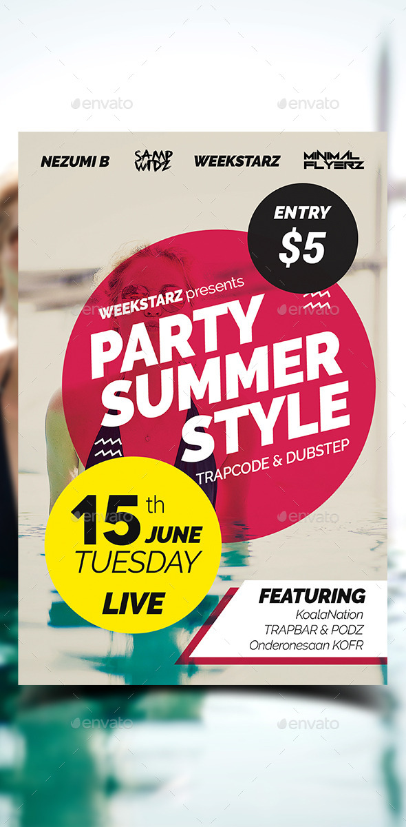 Summer Style Party Flyer - Clubs & Parties Events