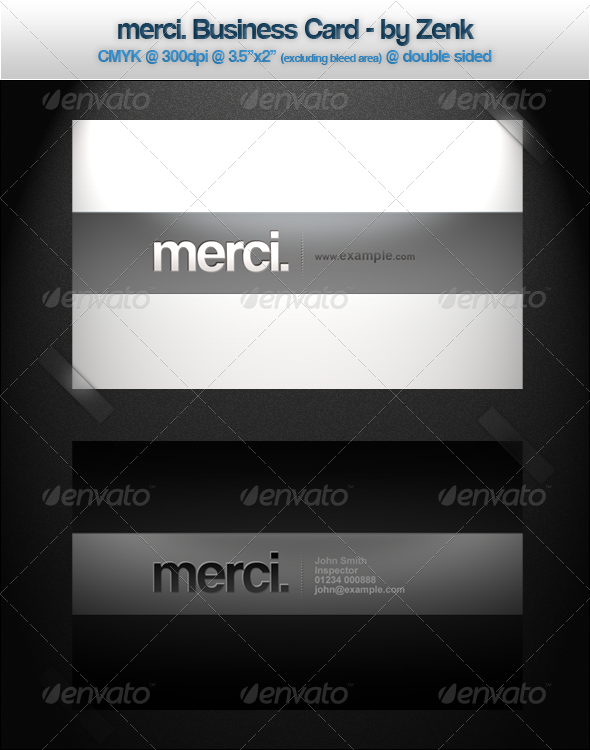 Merci. Clean and Modern Business Card - Business Cards Print Templates
