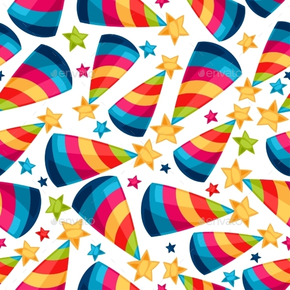 Celebration Festive Seamless Pattern With Fool - Seasons/Holidays Conceptual