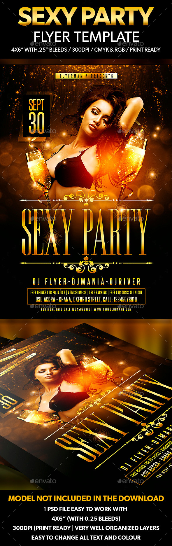 Sexy Party Flyer Template - Flyers Print Templates