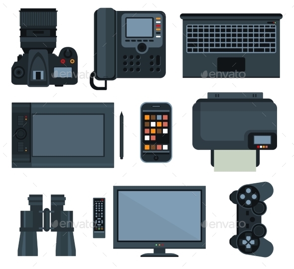 Office Equipment Set Of Vector Icon Office Equipment Set Of Vector Icon