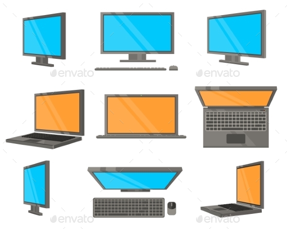 Electronic Device Flat Icons Electronic Device Flat Icons