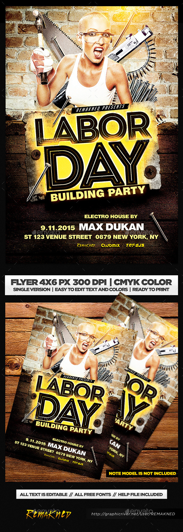 Labor Day Party | Flyer Template PSD - Flyers Print Templates