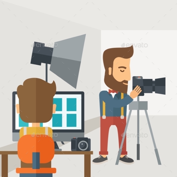 Photography Studio With a Light Set Up And White - Concepts Business