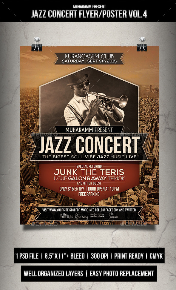Jazz Concert Flayer Poster Vol.4 Jazz Concert Flayer Poster Vol.4