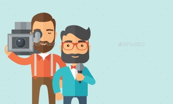 Jourmalist And News Reporter. - People Characters