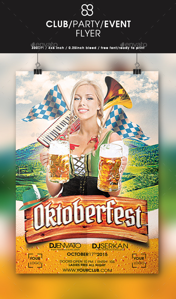Oktoberfest Flyer Design - Clubs & Parties Events