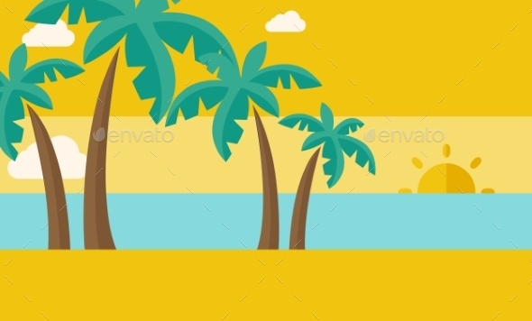 Tropical Beach With Cloud And Sunset - Landscapes Nature