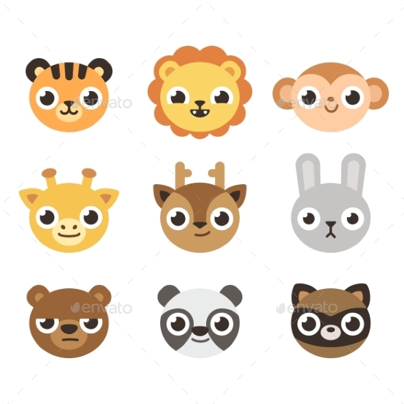 Cartoon Animal Faces Cartoon Animal Faces