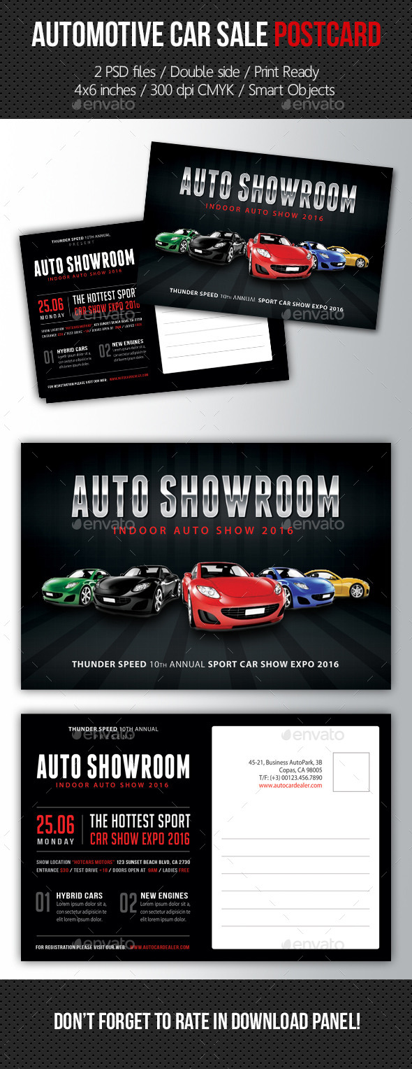 Automotive Car Sale Postcard Template V03 - Cards & Invites Print Templates