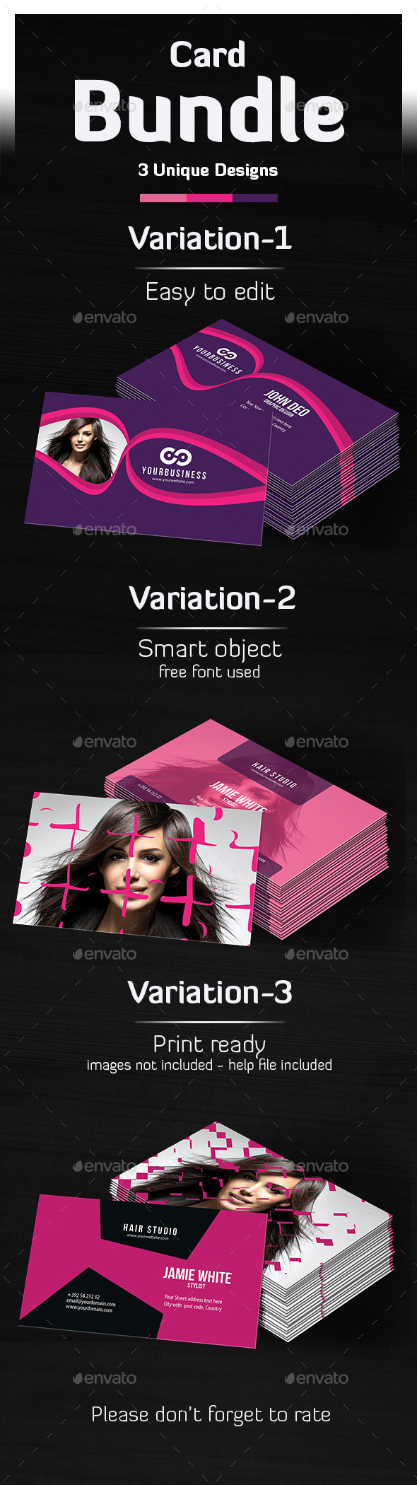 Salon Business Card Bundle - Industry Specific Business Cards