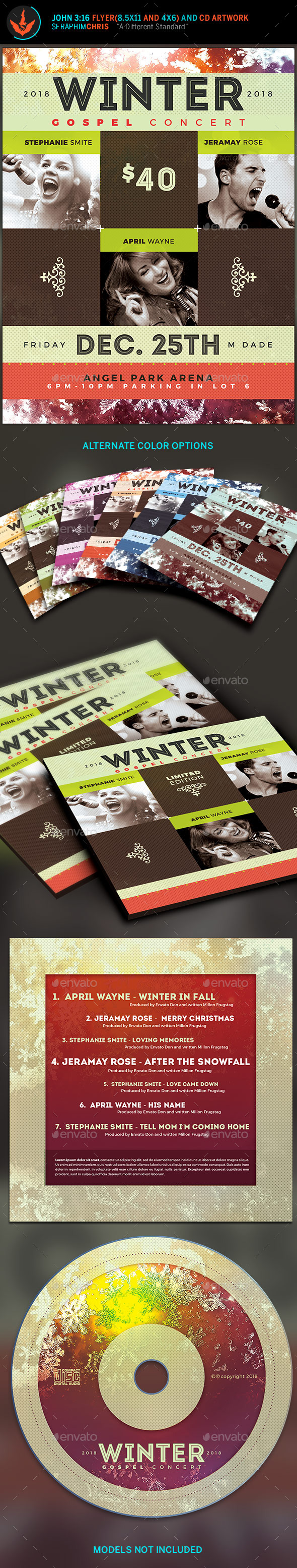 Winter Spring Gospel Concert Flyer - Church Flyers