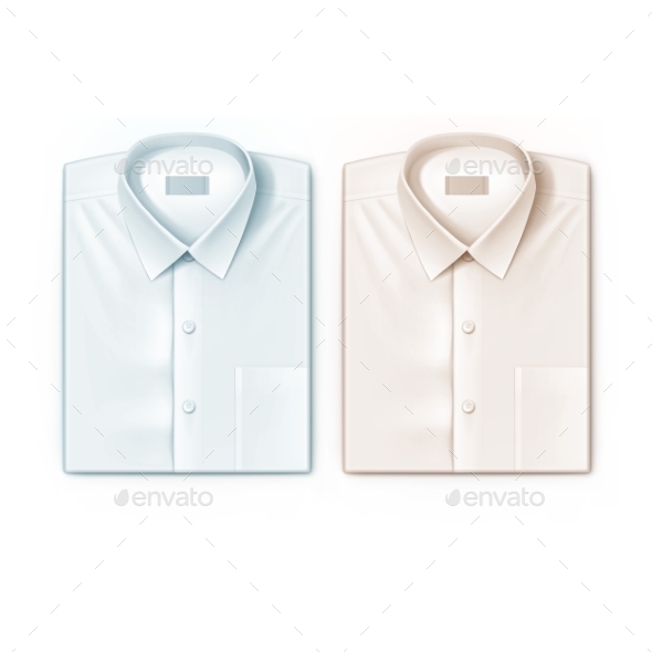 Classic Men Shirt Set Isolated Vector Illustration Classic Men Shirt Set Isolated Vector Illustration
