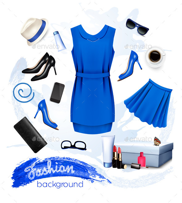 Collage of Fashion Female Accessories Collage of Fashion Female Accessories