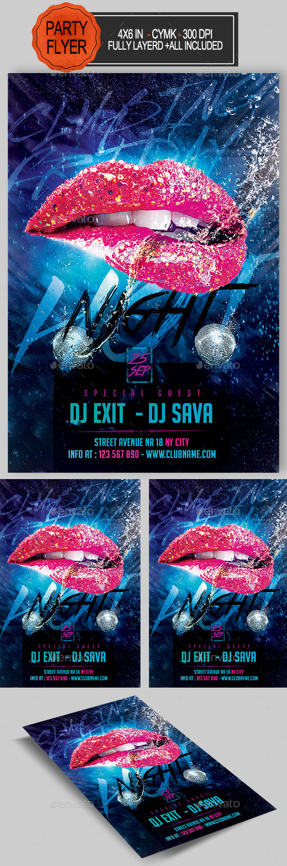 Hot Night Party Flyer - Clubs & Parties Events