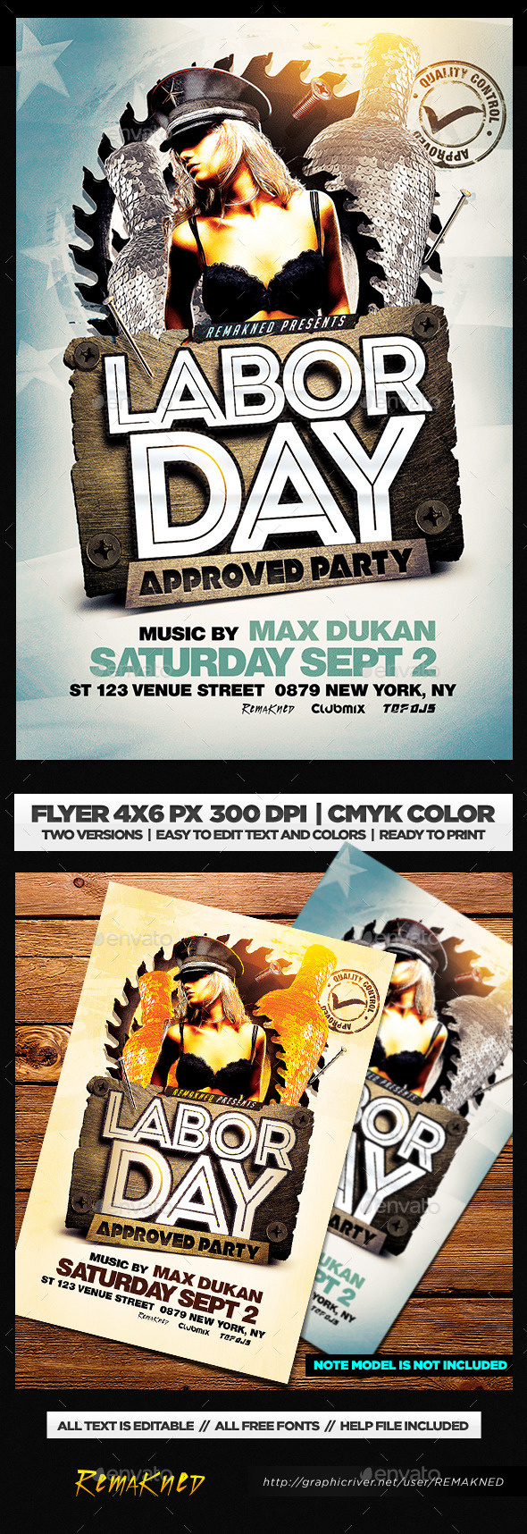 Labor Day Party | Flyer Template PSD - Flyers Print Templates