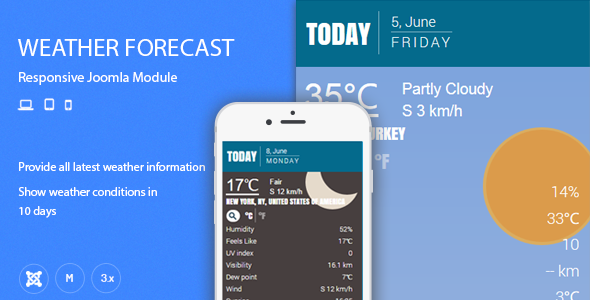 Weather Forecast Responsive Joomla Extension Weather Forecast Responsive Joomla Extension