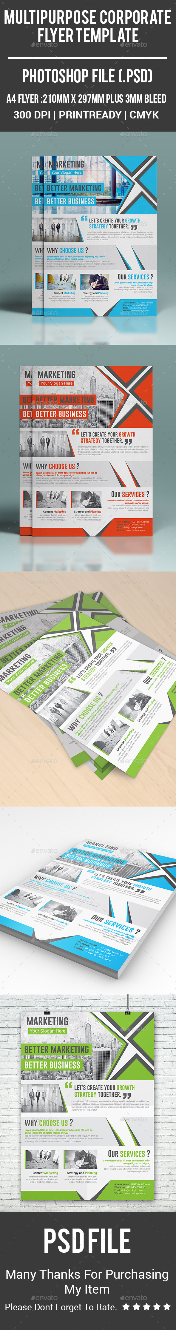 Multipurpose Corporate Flyer Template Multipurpose Corporate Flyer Template