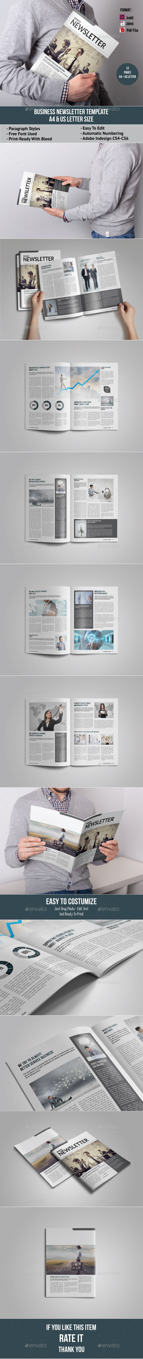 Indesign Newsletter Template - Newsletters Print Templates