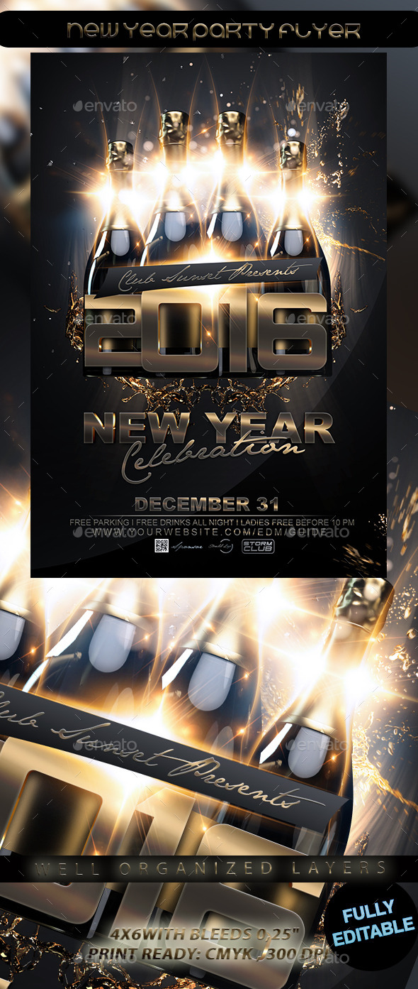 New Year Party Flyer - Events Flyers