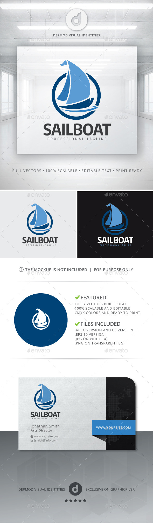 SailBoat Logo - Objects Logo Templates