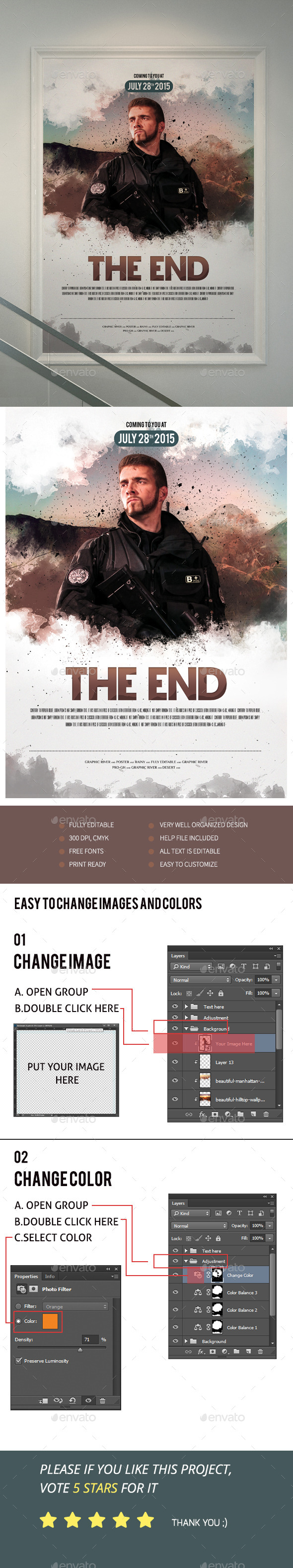 The End Movie Poster Flyer II The End Movie Poster Flyer II