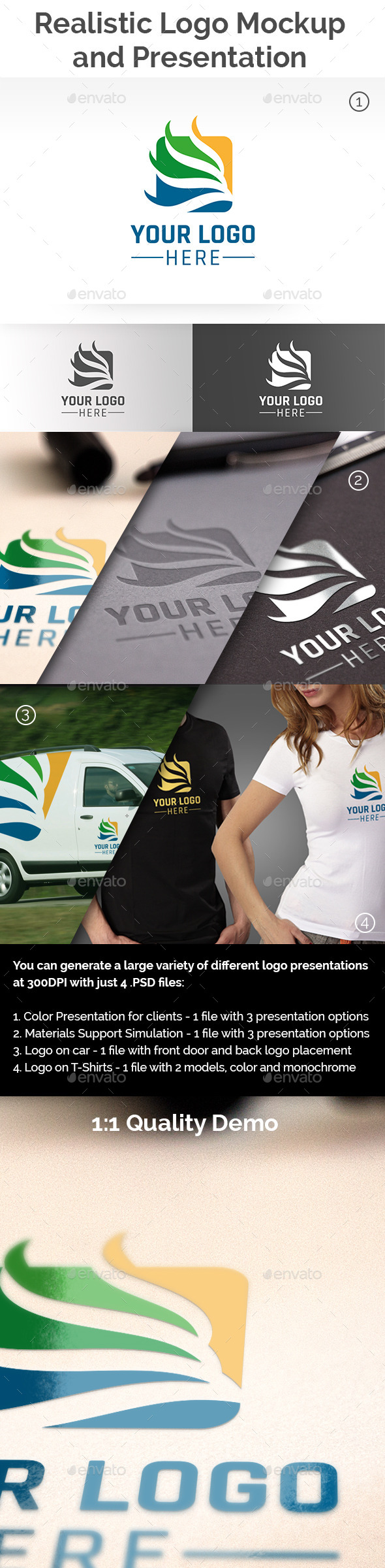 Realistic Logo Mockup Pack Realistic Logo Mockup Pack