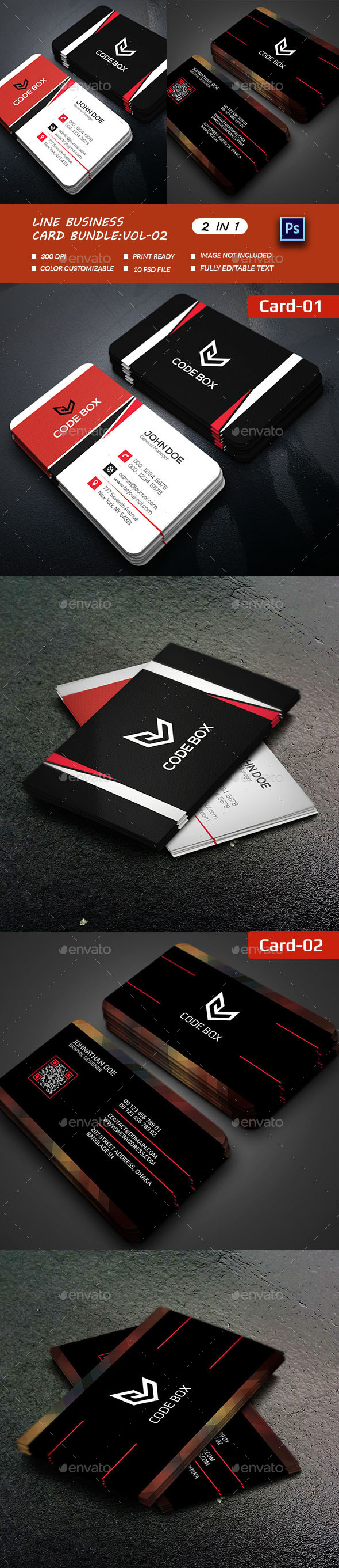 Line Business Card Bundle Line Business Card Bundle