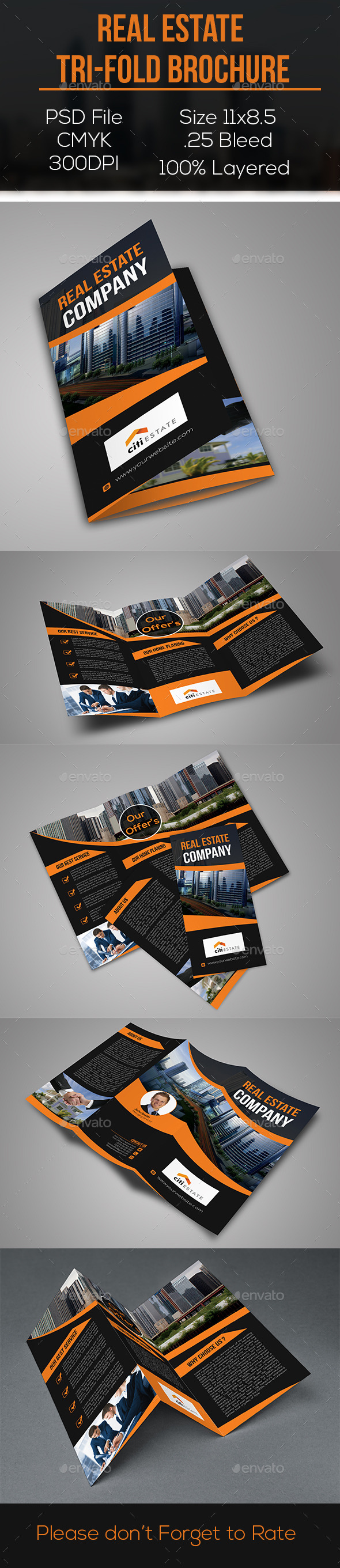 Real Estate Trifold Brochure Real Estate Trifold Brochure