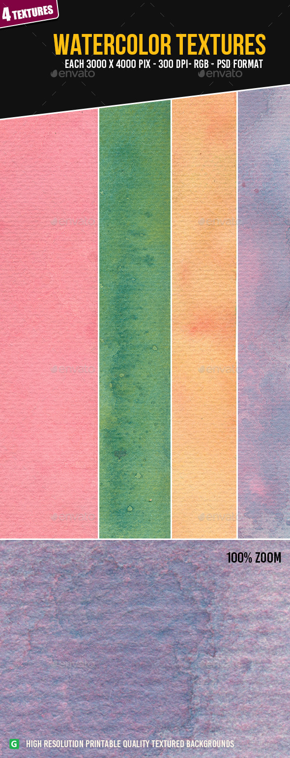 Watercolor Texture Pack 68 Watercolor Texture Pack 68