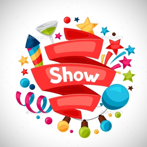 Carnival Show and Party Greeting Card - Miscellaneous Vectors