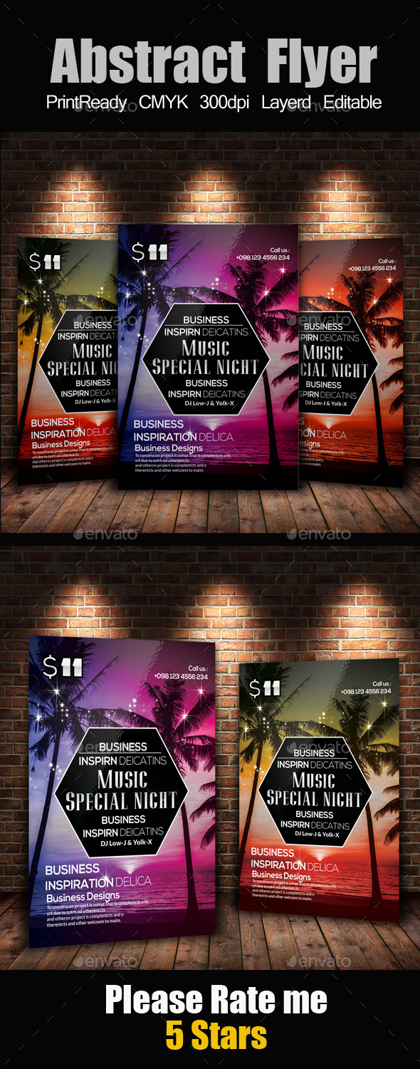 Creative Abstract Flyer Template - Clubs & Parties Events