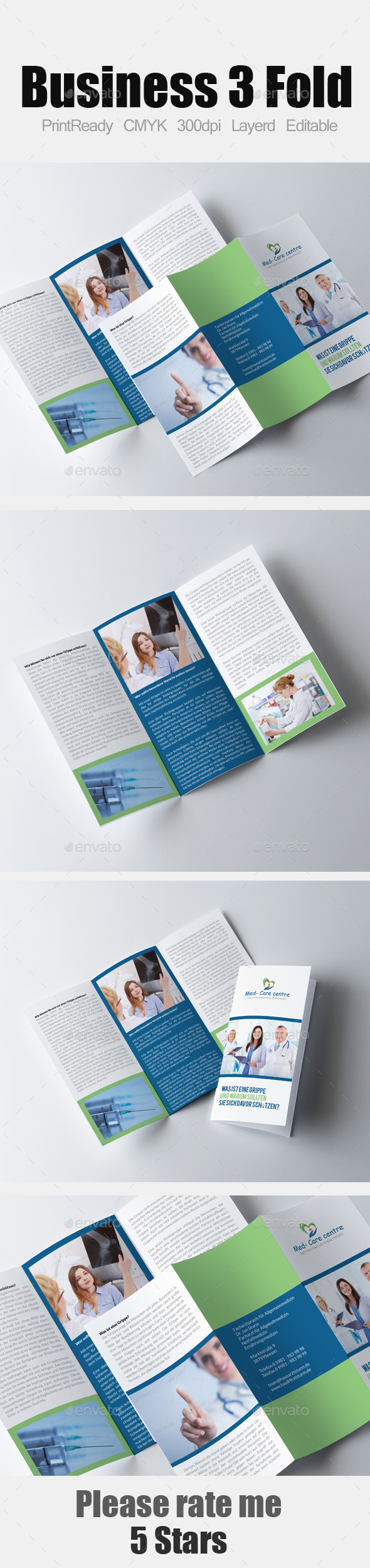 Doctor and Medicine Tri Fold Brochure - Corporate Brochures