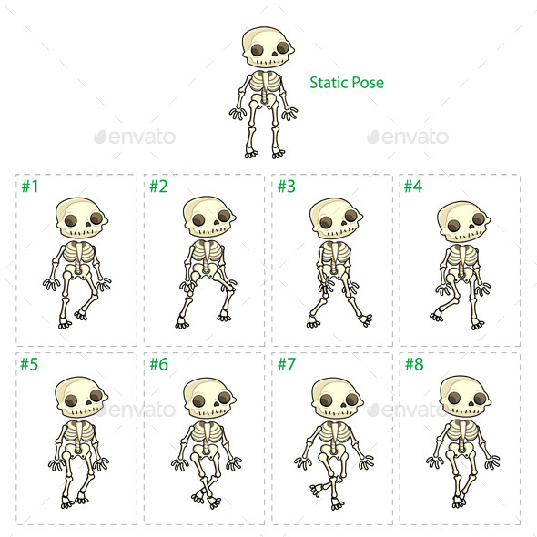 Animation of Skeleton Walking Animation of Skeleton Walking