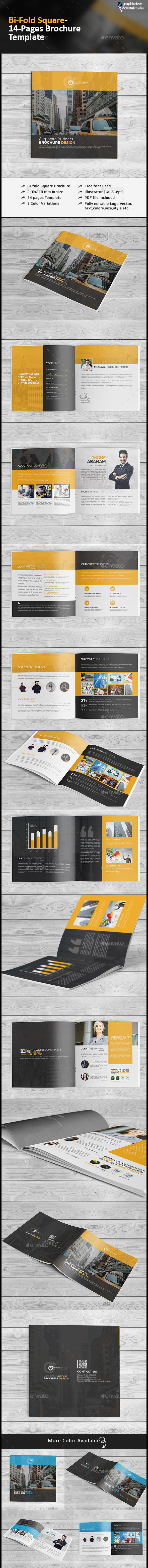 Square Brochure Template - Corporate Brochures