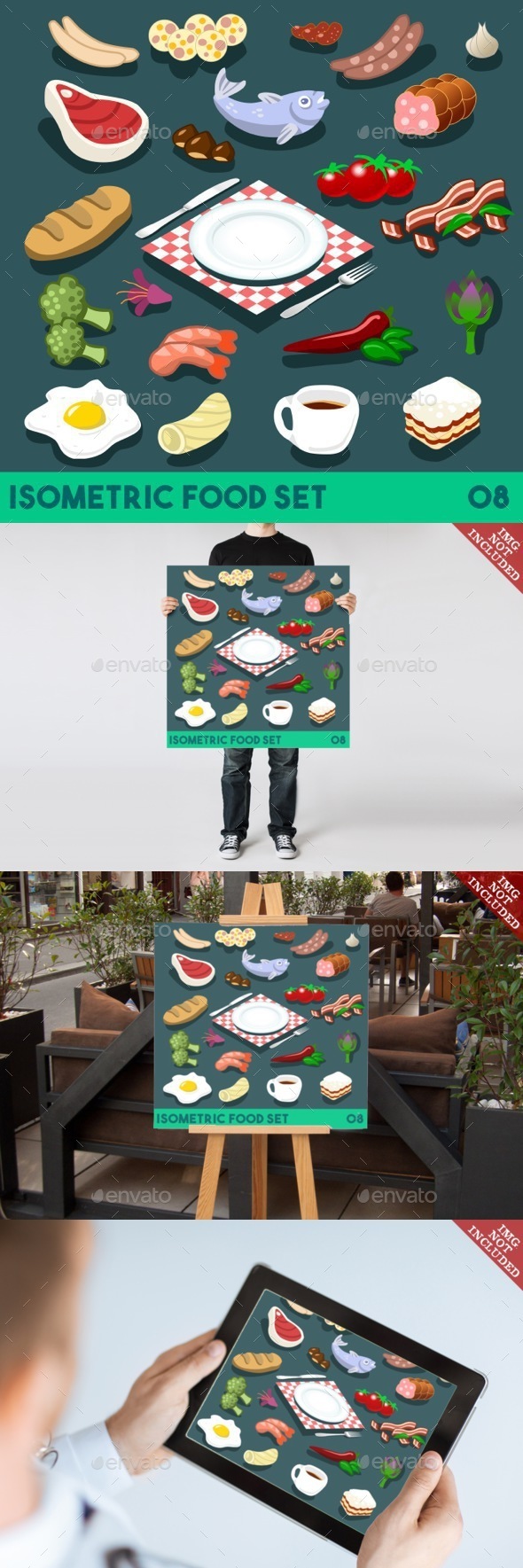 Diet Set 08 Food Isometric Diet Set 08 Food Isometric