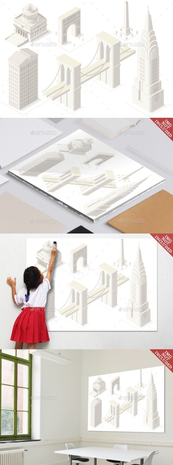 NYC Map 04 Building Isometric - Buildings Objects