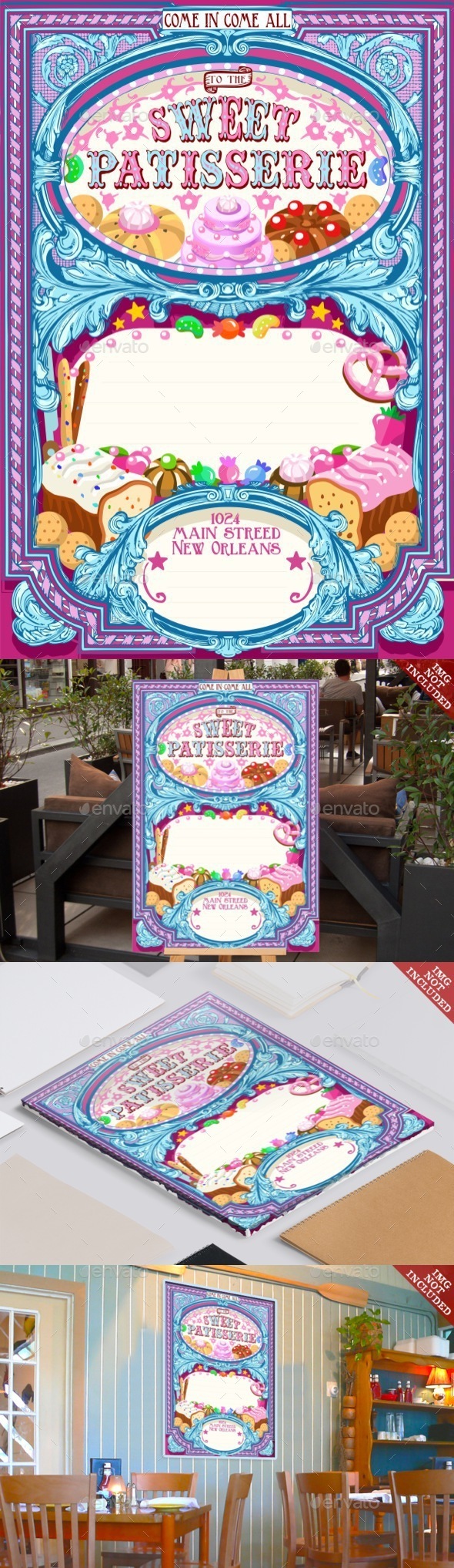 Candy Shop Invitation Vintage - Food Objects