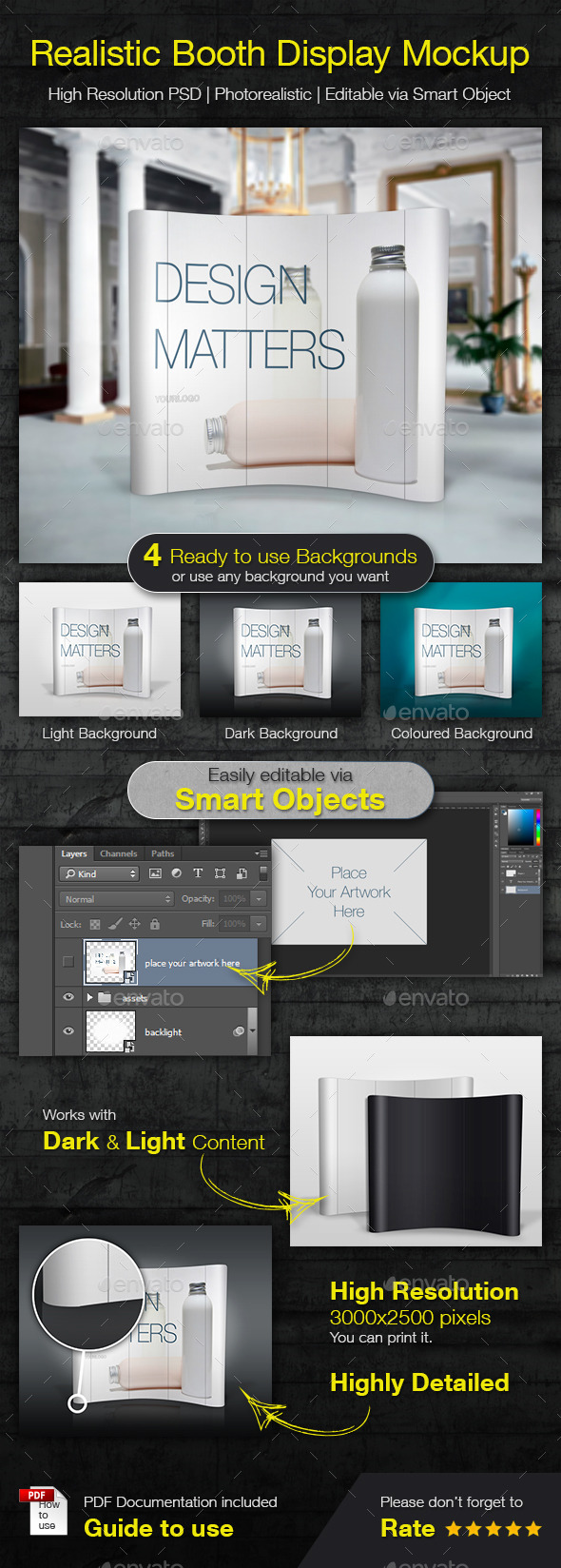 Realistic Booth Display Mockup Realistic Booth Display Mockup