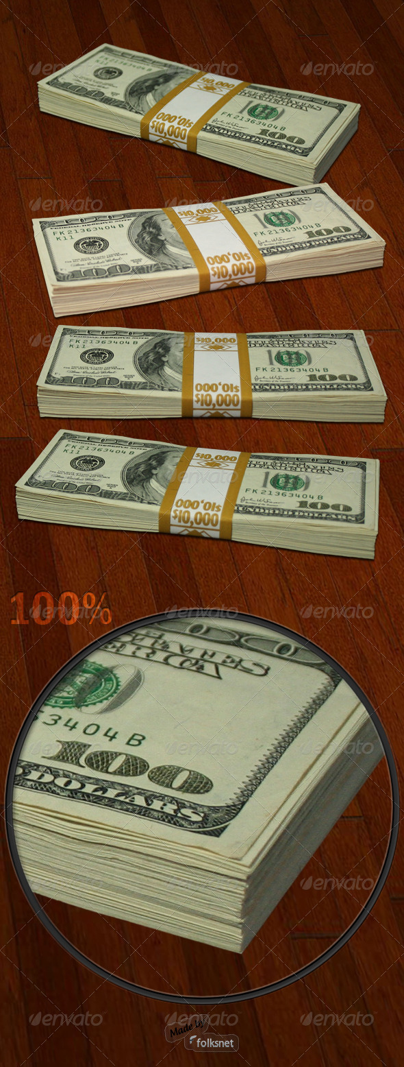 Money Packs - Industrial & Science Isolated Objects
