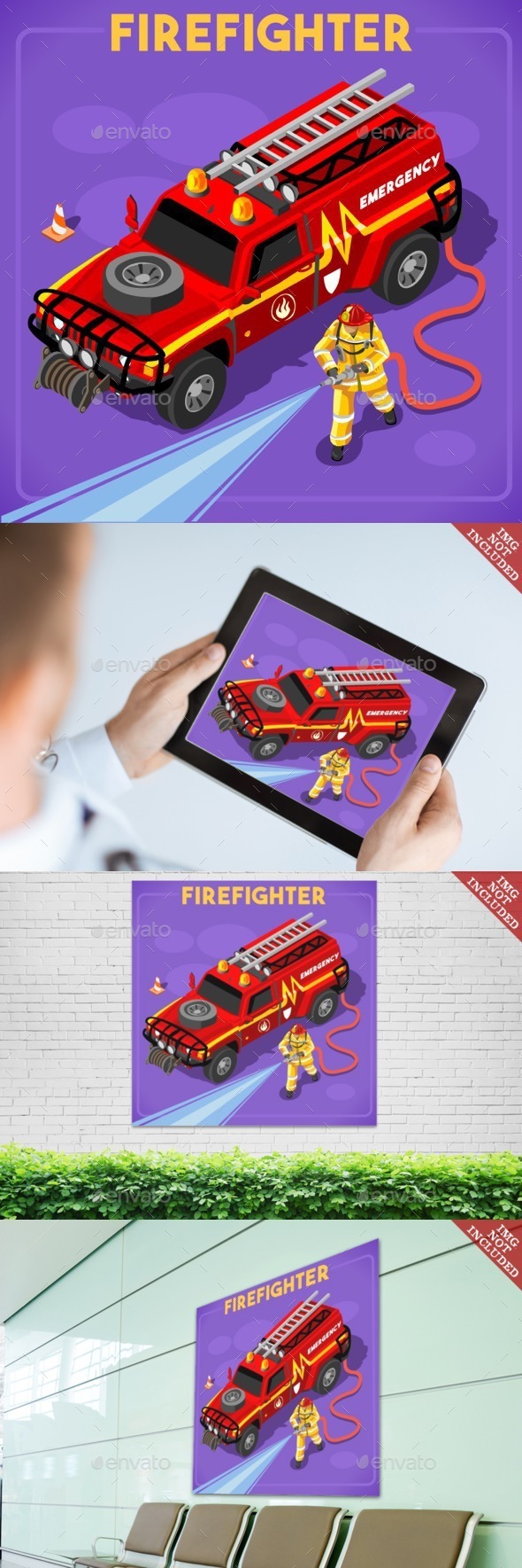 Firefighters 02 People Isometric - People Characters
