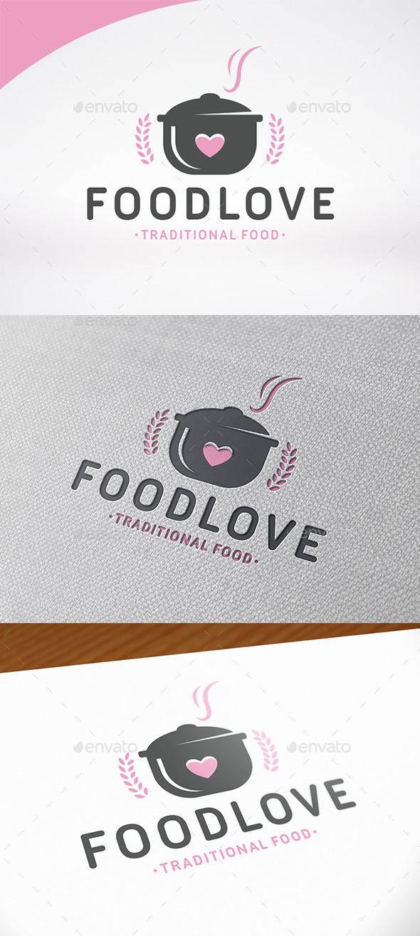 Love Food Logo Template - Food Logo Templates