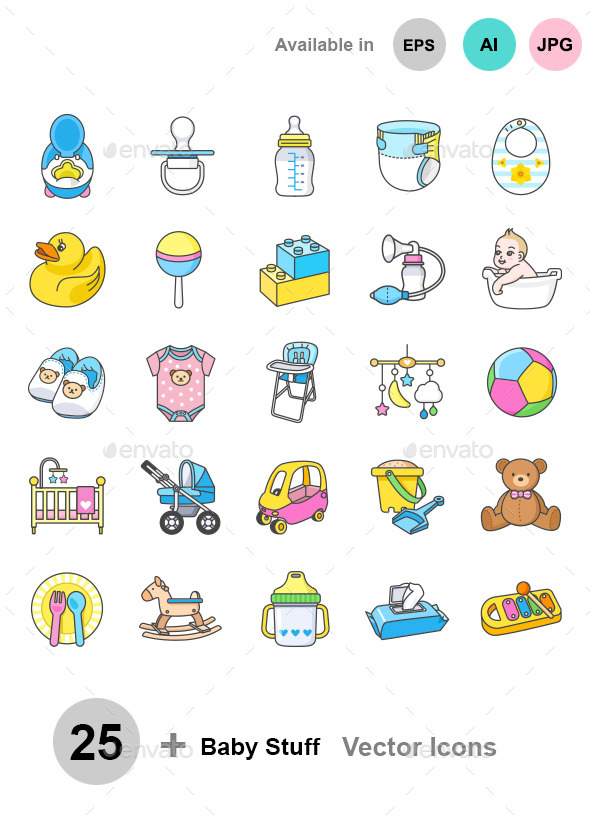 Baby Stuff icons Baby Stuff icons
