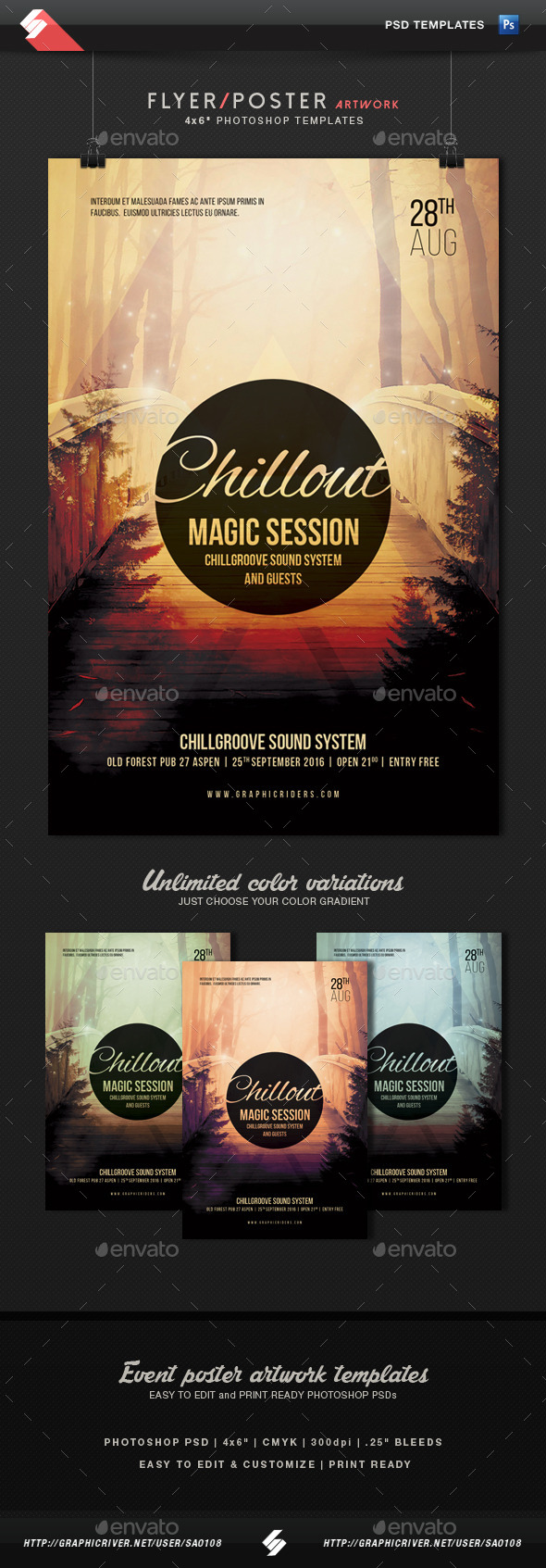 Chillout Magic Session - Event Flyer Template - Clubs & Parties Events