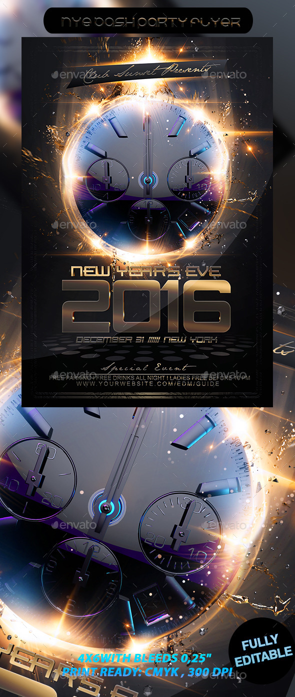 NYE Bash Party Flyer - Events Flyers