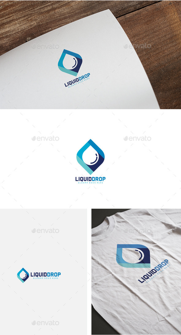 Liquid Drop Logo - Abstract Logo Templates