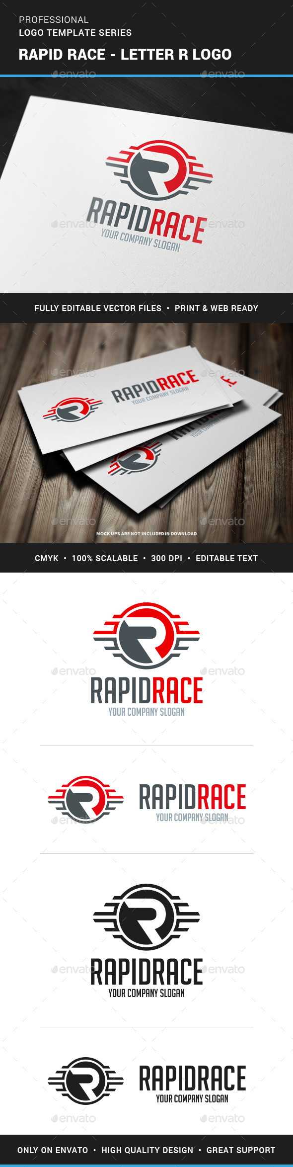 Rapid Race - Letter R Logo - Letters Logo Templates