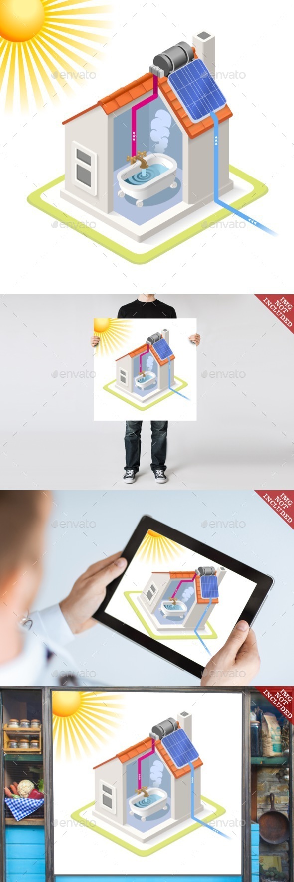 Energy 13 Infographic Isometric - Buildings Objects