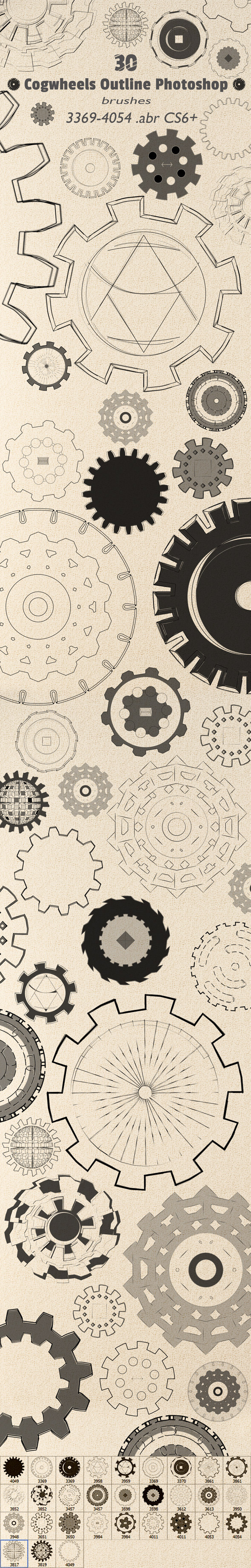 Cogwheel Photoshop Brushes Cogwheel Photoshop Brushes