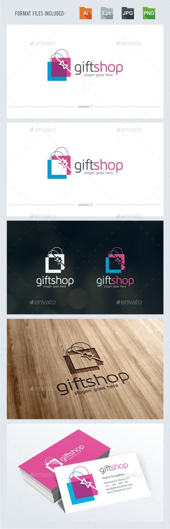 Gift Shop - Logo Template - Symbols Logo Templates